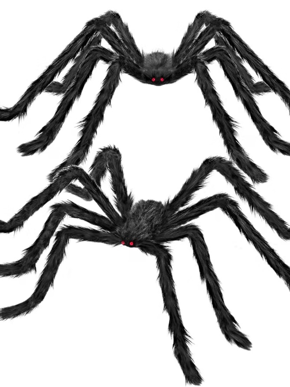 Black Spider Halloween decor- 2PC